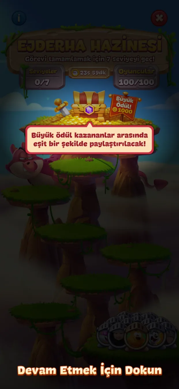 Dragon Treasure event prompt: the grand prize will be shared equally among winners